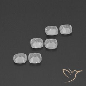 Gemas de Topacio Blanco claro natural de 2.82 ct, Forma Cojín, VVS-VS
