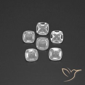 Gemas de Topacio Blanco claro natural de 2.26 ct, Forma Cojín, VVS-VS