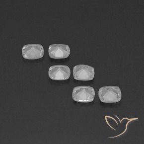 Gemas de Topacio Blanco claro natural de 2.26 ct, Forma Cojín, VVS-VS