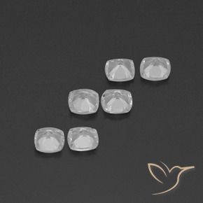 Gemas de Topacio Blanco claro natural de 2.70 ct, Corte Cojín, VVS-VS