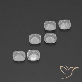 Gemas de Topacio Blanco natural de 2.96 ct, Forma Cojín, VVS-VS