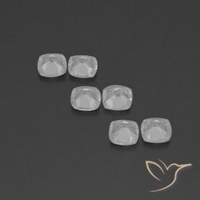 Gemas de Topacio Blanco claro natural de 2.70 ct, Forma Cojín, VVS-VS