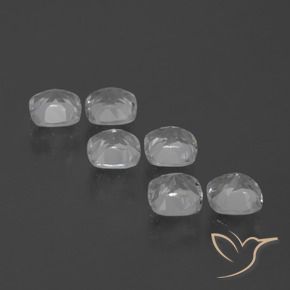 Gemas de Topacio Blanco claro natural de 3.33 ct, Forma Cojín, VVS-VS