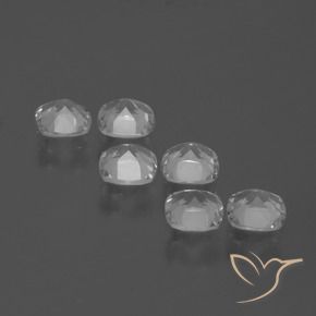 Gemas de Topacio Blanco claro natural de 2.91 ct, Forma Cojín, VVS-VS