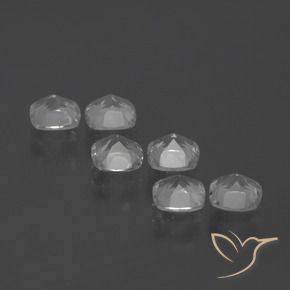 Gemas de Topacio Blanco claro natural de 2.95 ct, Forma Cojín, VVS-VS