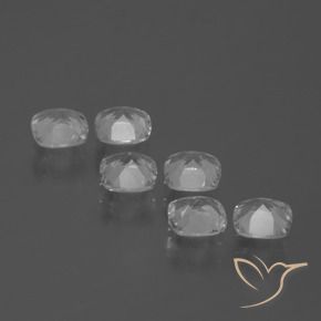 Gemas de Topacio Blanco claro natural de 3.24 ct, Forma Cojín, VVS-VS