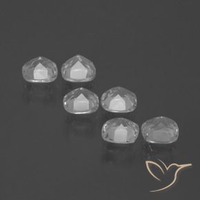Gemas de Topacio Blanco claro natural de 2.81 ct, Forma Cojín, VVS-VS
