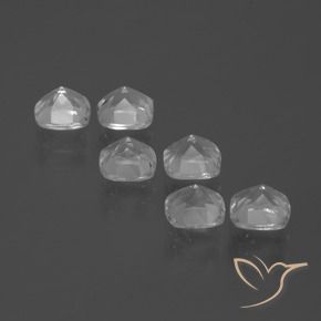 Gemas de Topacio Blanco claro natural de 3.16 ct, Forma Cojín, VVS-VS