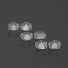 Gemas de topacio blanco natural de 2,64 ct, corte cojín, VVS-VS