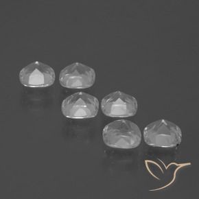Gemas de Topacio Blanco claro natural de 3.06 ct, Forma Cojín, VVS-VS