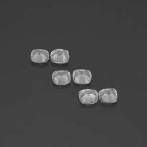 Gemas de topacio blanco natural de 2,92 ct, corte cojín, VVS-VS