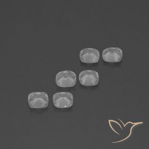 Gemas de Topacio Blanco claro natural de 3.03 ct, Forma Cojín, VVS-VS