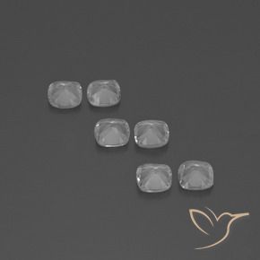 Gemas de Topacio Blanco claro natural de 2.55 ct, Forma Cojín, VVS-VS