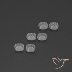 Gemas de Topacio Blanco claro natural de 2.78 ct, Forma Cojín, VVS-VS