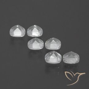 Gemas de Topacio Blanco claro natural de 2.92 ct, Forma Cojín, VVS-VS