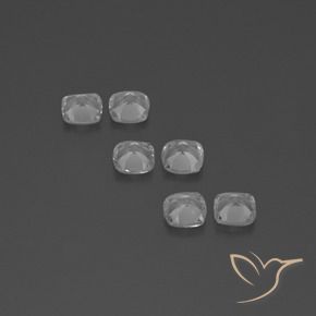 Gemas de Topacio Blanco claro natural de 2.89 ct, Forma Cojín, VVS-VS