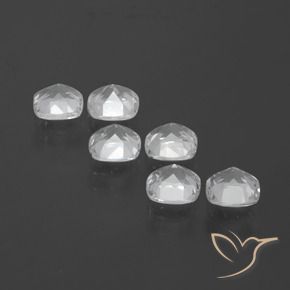 Gemas de Topacio Blanco natural de 3.00 ct, Forma Cojín, VVS-VS