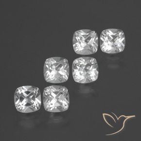 Gemas de Topacio Blanco natural de 2.73 ct, Forma Cojín, VVS-VS
