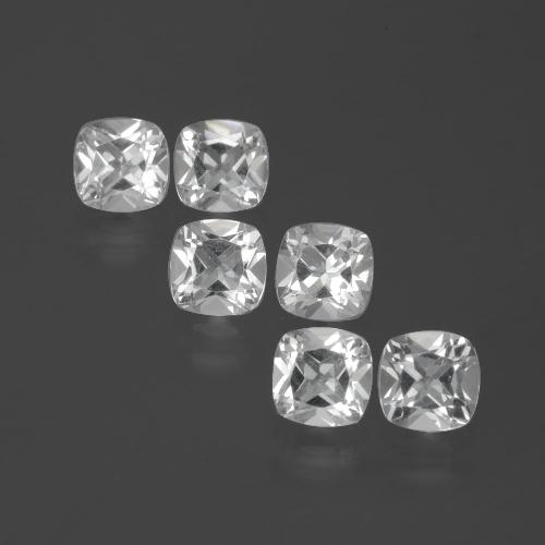 Gemas de Topacio Blanco natural de 2.86 ct, Corte Cojín, VVS-VS