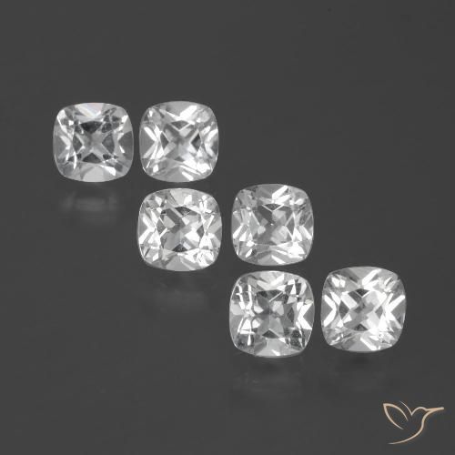 2.91ctw Natural Blanco Topacio, Forma Cojín, VVS-VS