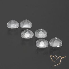 Gemas de Topacio Blanco natural de 2.91 ct, Forma Cojín, VVS-VS