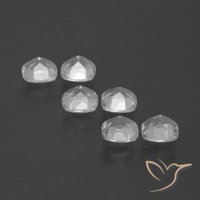 Gemas de topacio blanco natural de 2,96 ct, corte cojín, VVS-VS
