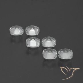 Gemas de Topacio Blanco claro natural de 3.11 ct, Forma Cojín, VVS-VS
