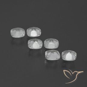 Gemas de Topacio Blanco natural de 2.75 ct, Forma Cojín, VVS-VS