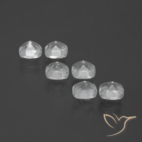 Gemas de Topacio Blanco natural de 3.08 ct, Forma Cojín, VVS-VS