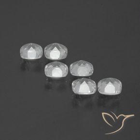 Gemas de Topacio Blanco claro natural de 2.97 ct, Forma Cojín, VVS-VS