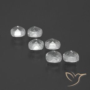 Gemas de Topacio Blanco natural de 2.91 ct, Forma Cojín, VVS-VS