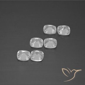 Gemas de Topacio Blanco natural de 2.68 ct, Forma Cojín, VVS-VS