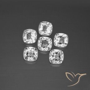 Gemas de Topacio Blanco natural de 2.99 ct, Forma Cojín, VVS-VS