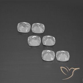 Gemas de Topacio Blanco natural de 2.99 ct, Forma Cojín, VVS-VS