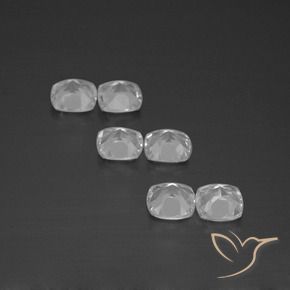 Gemas de Topacio Blanco claro natural de 2.74 ct, Corte Cojín, VVS-VS