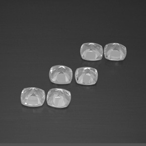 Gemas de topacio blanco natural de 3,14 ct, corte cojín, VVS-VS