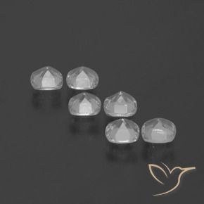Gemas de Topacio Blanco claro natural de 2.82 ct, Forma Cojín, VVS-VS