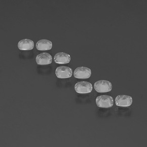 Gemas de topacio blanco natural de 4,37 ct, corte cojín, VVS-VS