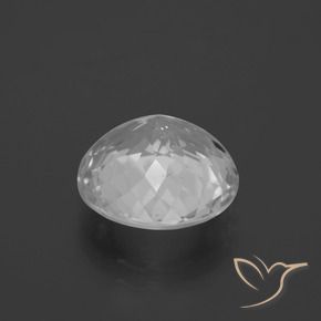 Topacio blanco natural de 6,31 ct, corte redondo, VS