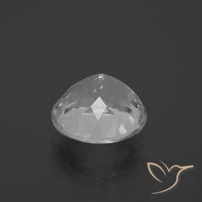Topacio blanco natural de 6,60 ct, corte redondo, VVS-VS