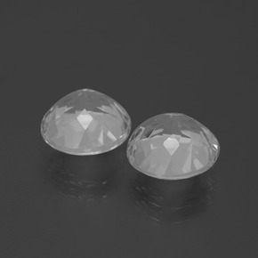 Gemas de topacio blanco natural de 7,13 ct, corte redondo, VVS-VS