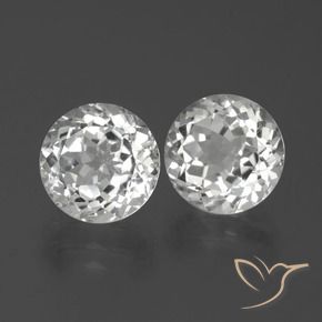 Gemas de Topacio Blanco natural de 6.88 ct, Redondo, VS