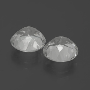 Gemas de topacio blanco natural de 6,61 ct, corte redondo, VVS-VS