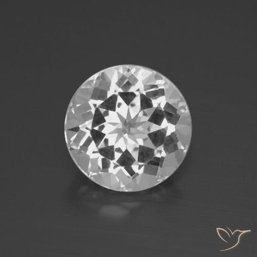 4.50ct Natural Blanco claro Topacio, Redondo, VVS-VS