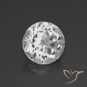 Topacio Blanco claro natural de 4.50 ct, Corte Redondo, VVS-VS