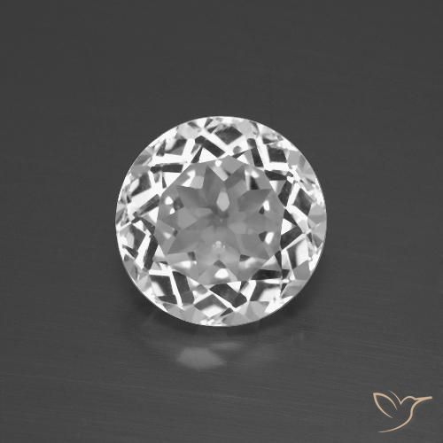 4.19ct Natural Blanco claro Topacio, Redondo, VVS-VS