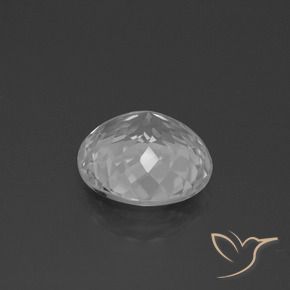 Topacio Blanco claro natural de 4.44 ct, Redondo, VVS-VS