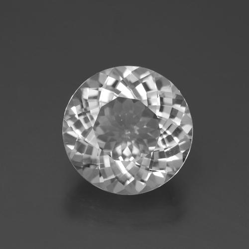 Topacio blanco natural de 5,31 ct, corte redondo, VVS
