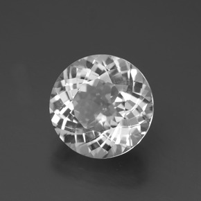 Topacio blanco natural de 5,31 ct, corte redondo, VVS