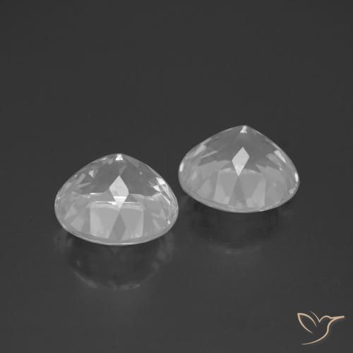Gemas de Topacio Blanco claro natural de 7.00 ct, Redondo, VVS-VS